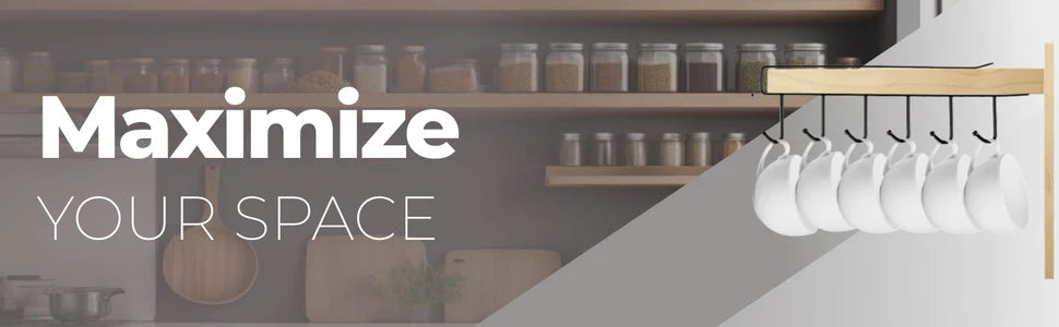 Mug Cups Wine Glasses Storage Hooks Kitchen