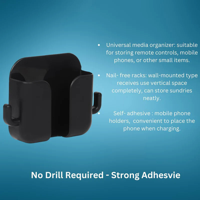 Wall Mounted Mobile Holder With Adhesive Strips (Pack of 4 & 8)