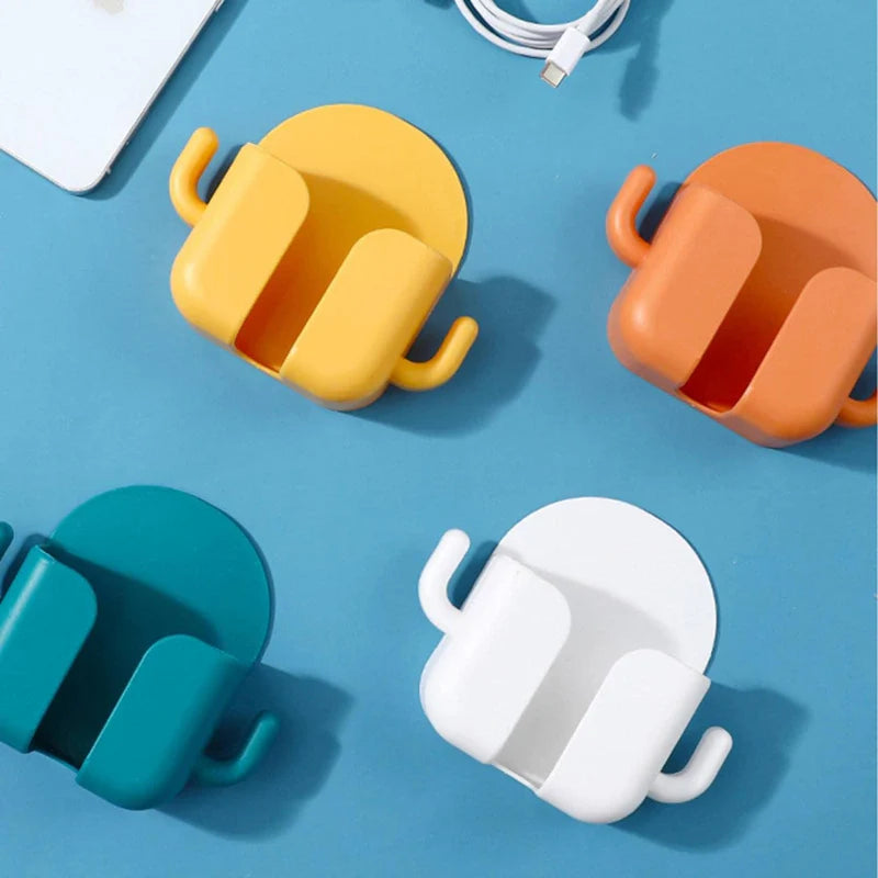 Wall Mounted Mobile Holder With Adhesive Strips (Pack of 4 & 8)