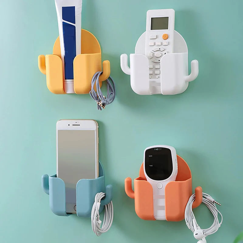 Wall Mounted Mobile Holder With Adhesive Strips (Pack of 4 & 8)